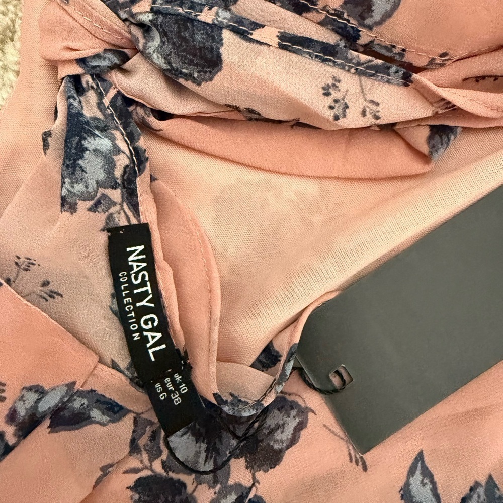 Nasty Gal Pink and Black Floral Dress - Picture 7 of 8